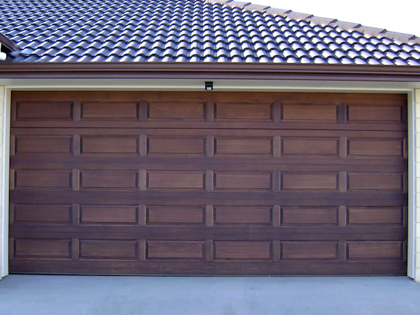 Raised Panel Cedar Garage Door - Knight Garage Doors